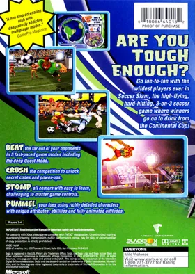 Sega Soccer Slam (USA) box cover back